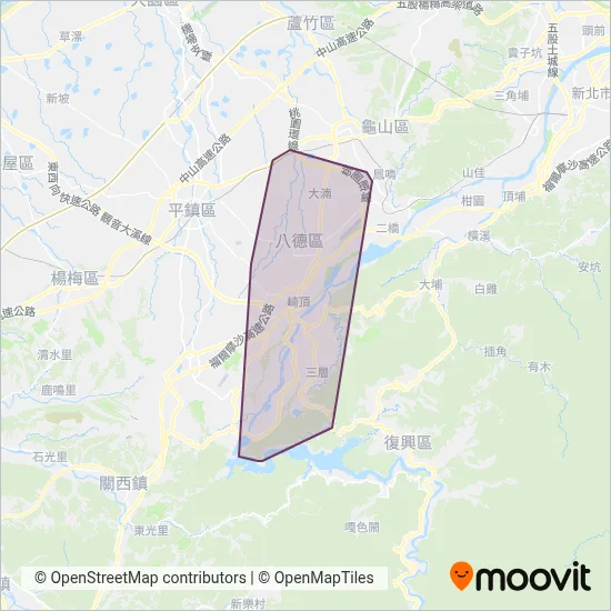 聯營-桃園客運-捷乘客運 coverage area map
