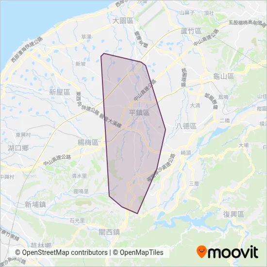 聯營-桃園客運-勁揚通運 coverage area map