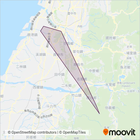 聯營-彰化客運-員林客運 coverage area map