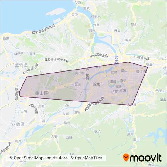 聯營-中壢客運-指南客運 coverage area map