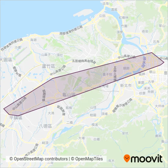 聯營-桃園客運-臺北客運 coverage area map