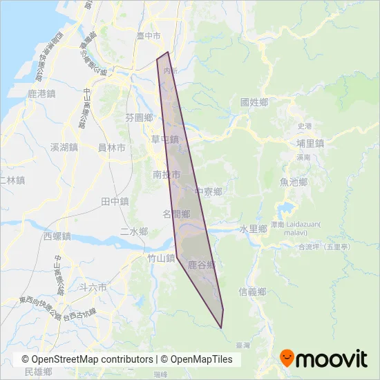 聯營-彰化客運-員林客運-南投客運 coverage area map