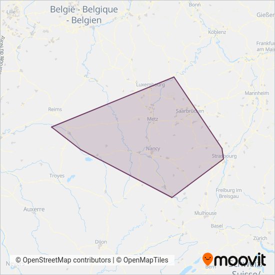 SNCF coverage area map