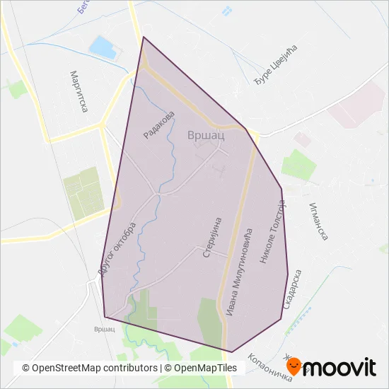 STUP Vršac [lokalni] mapa pokrivenosti