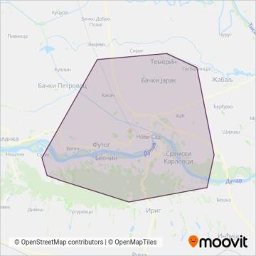 JGSP Novi Sad mapa pokrivenosti