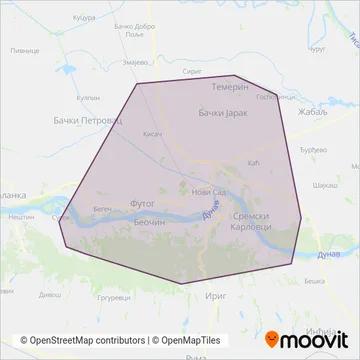 JGSP Novi Sad coverage area map