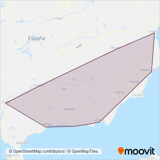 ALSA coverage area map