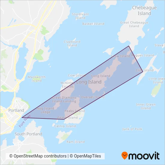 Casco Bay Lines coverage area map