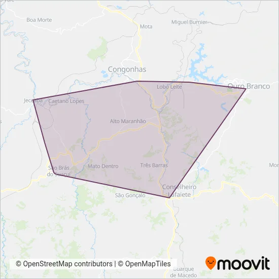 Comércio, Lubrificantes, Peças coverage area map