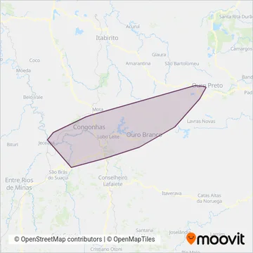 Turin coverage area map