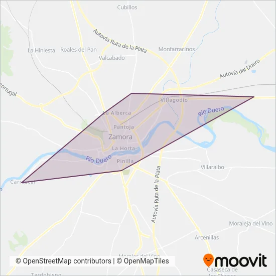 Semura Bus S.L. coverage area map