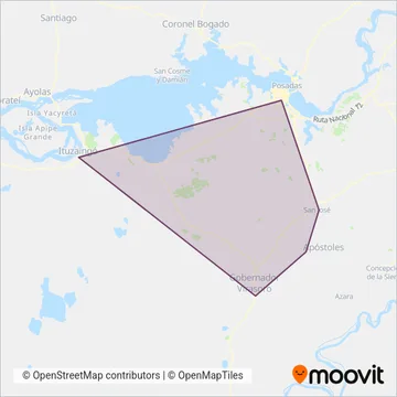 Río Uruguay coverage area map