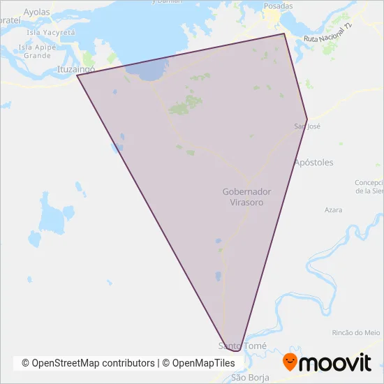 Crucero del Norte coverage area map