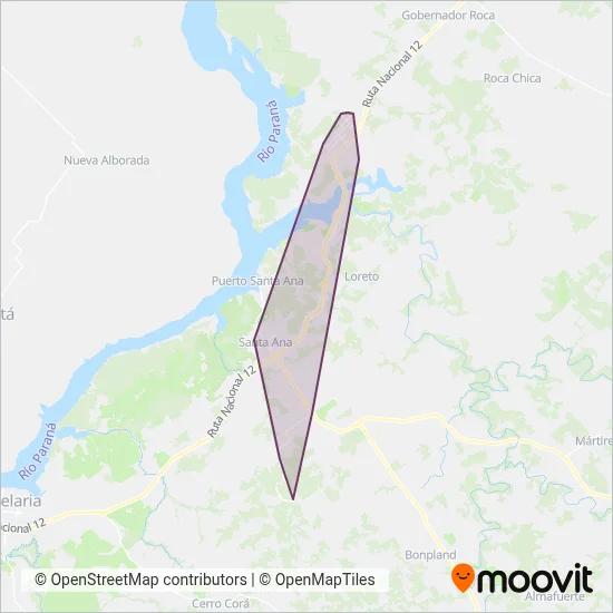 Simón Maceta coverage area map