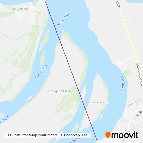 Ferry San Antonio coverage area map