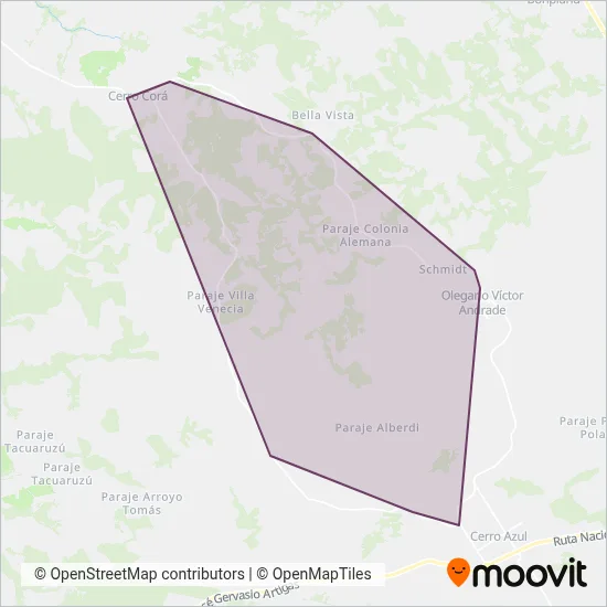 Nuestra Señora del Rosario S.R.L. coverage area map