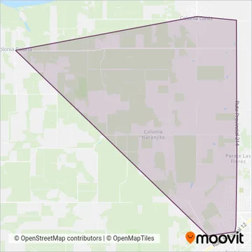 Mapa del área de cobertura de Empresa Fabián