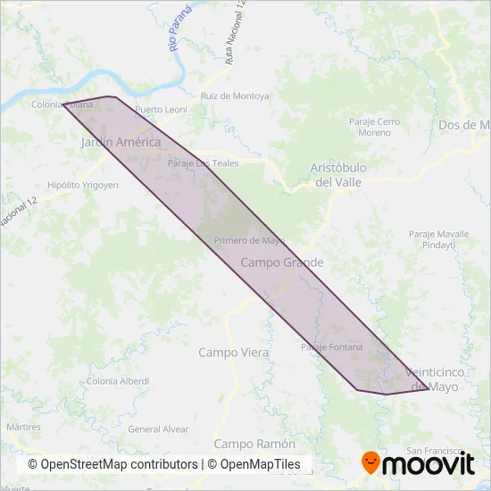 Fabián coverage area map