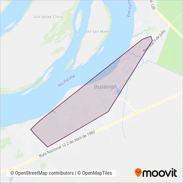 Autotransporte Ituzaingó coverage area map
