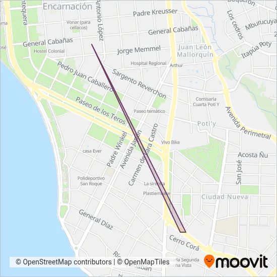 Beato Roque González coverage area map