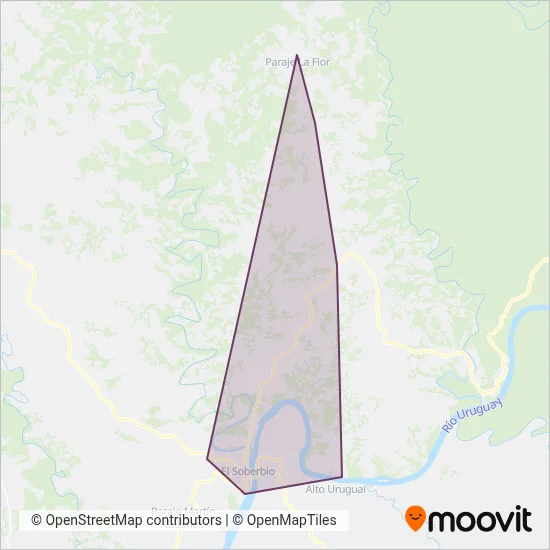 Mapa del área de cobertura de Mattje