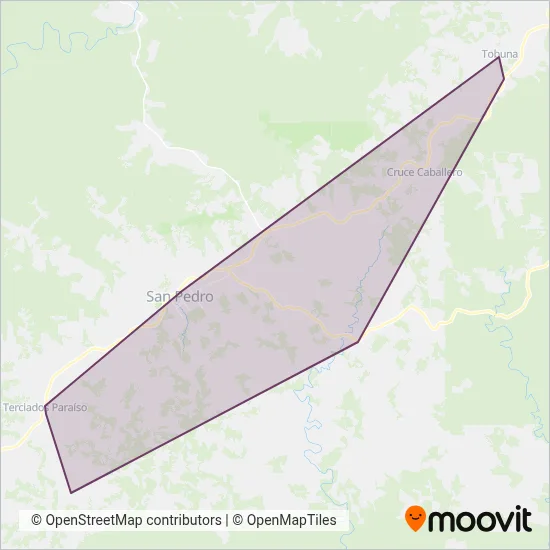 Mapa del área de cobertura de Kenia - San Pedro