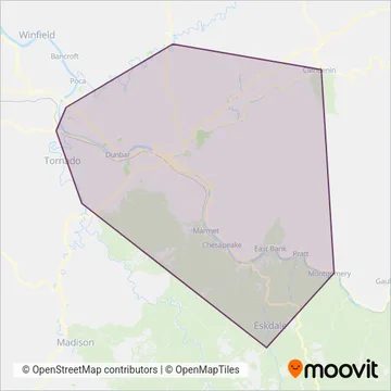 KRT coverage area map