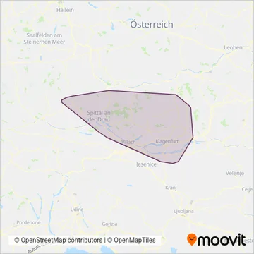 Kärnten Bus GmbH coverage area map