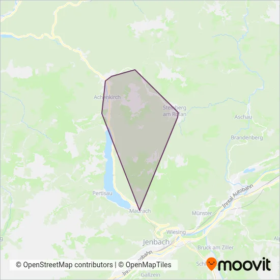 Achensee Autoreisen Betriebs GmbH coverage area map