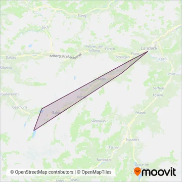 Paznauntaler Verkehrsunternehmen Wilhelm Siegele GmbH coverage area map