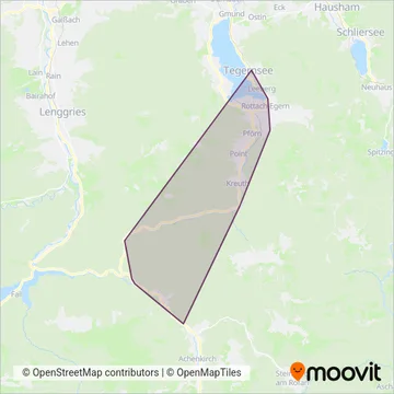 Regionalverkehr Oberbayern GmbH coverage area map