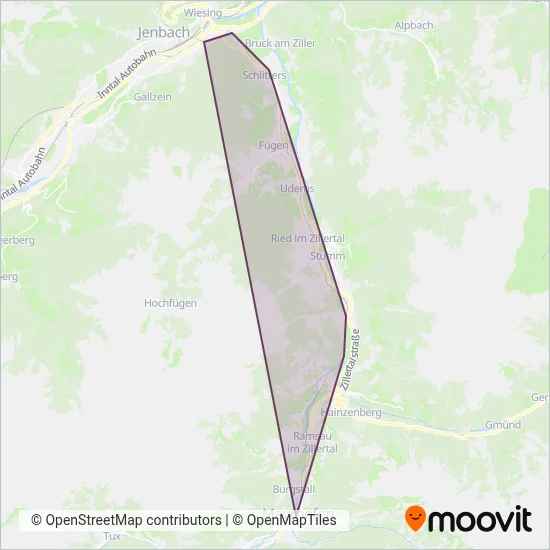 Zillertaler Verkehrsbetriebe AG (Bahn) Verbundsgebiet