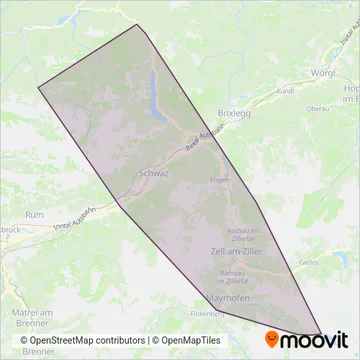Zillertaler Verkehrsbetriebe AG (Bus) coverage area map