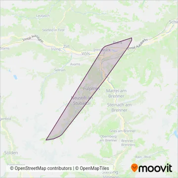 Innbus Regionalverkehr GmbH coverage area map