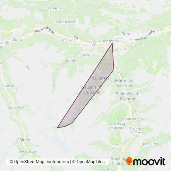 Innbus Regionalverkehr GmbH coverage area map