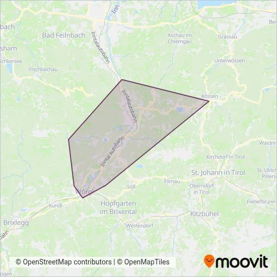 Ledermair Linienverkehr coverage area map