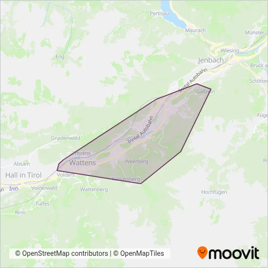 Ledermair Linienverkehr coverage area map