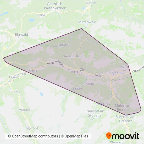 Reisebüro Breuss coverage area map