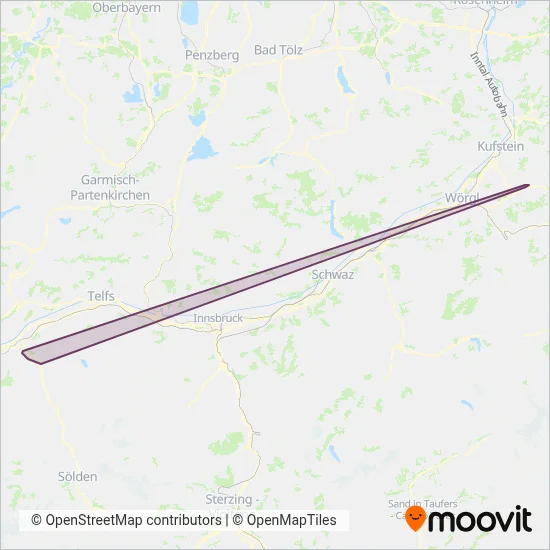 Verkehrsverbund Tirol GesmbH coverage area map