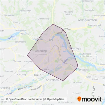 Linz Linien GmbH (Bus) coverage area map