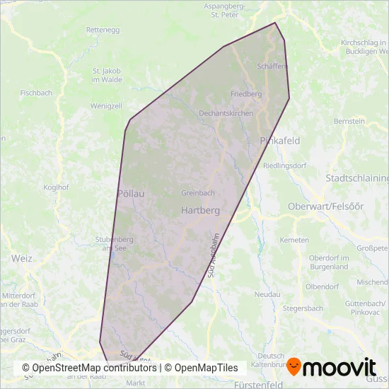Gruber GmbH & Co KG coverage area map