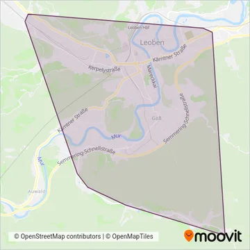 Stadtwerke Leoben coverage area map
