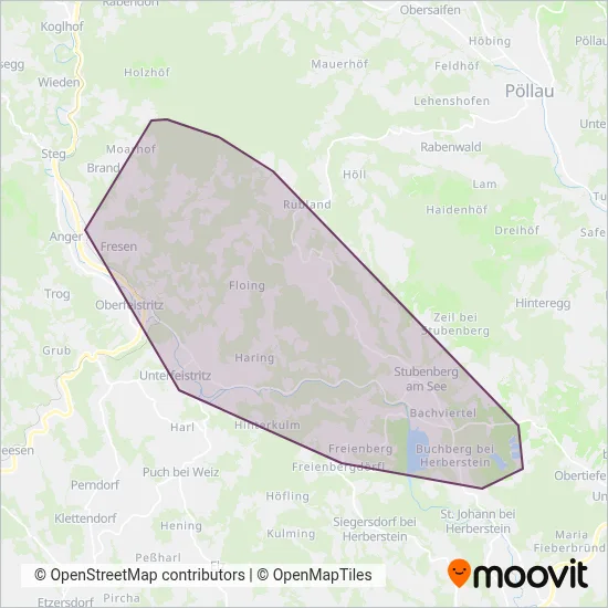 Karl Johann Wilfling coverage area map