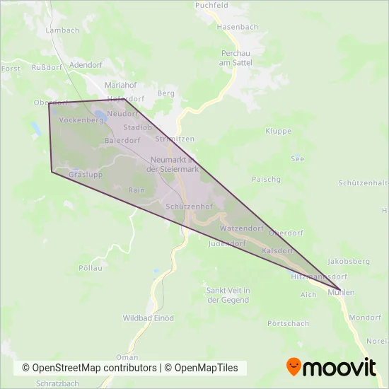 Naturpark-Bus Lercher GmbH coverage area map