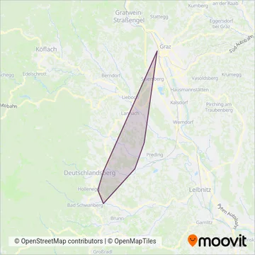 Graz-Köflacher Bahn und Busbetrieb GmbH (Bus) coverage area map