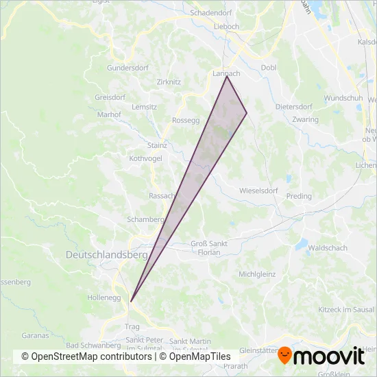 Graz-Köflacher Bahn und Busbetrieb GmbH (Bus) coverage area map