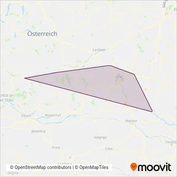 Steiermarkbahn und Bus GmbH (Bus) coverage area map