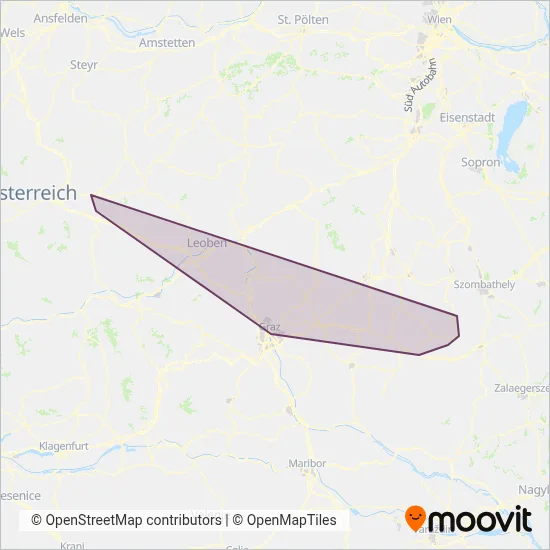 Sonstige Verkehrsunternehmen (Bus) coverage area map