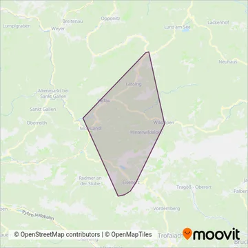 Anrufbusse coverage area map