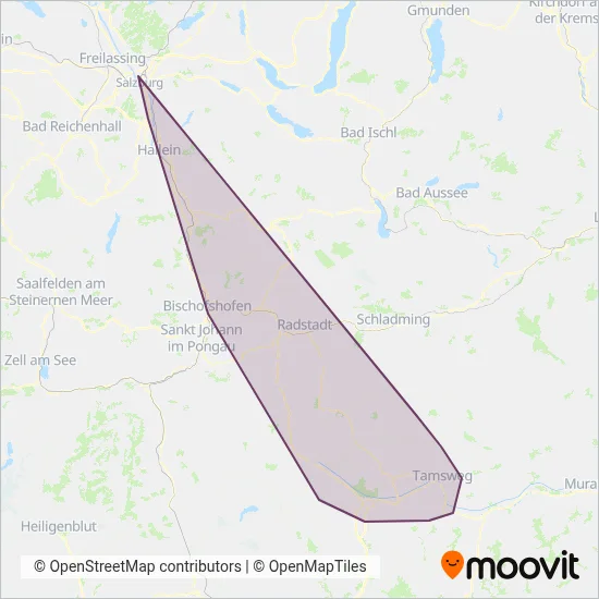 Österreichische Postbus AG - W (Tamsw) coverage area map